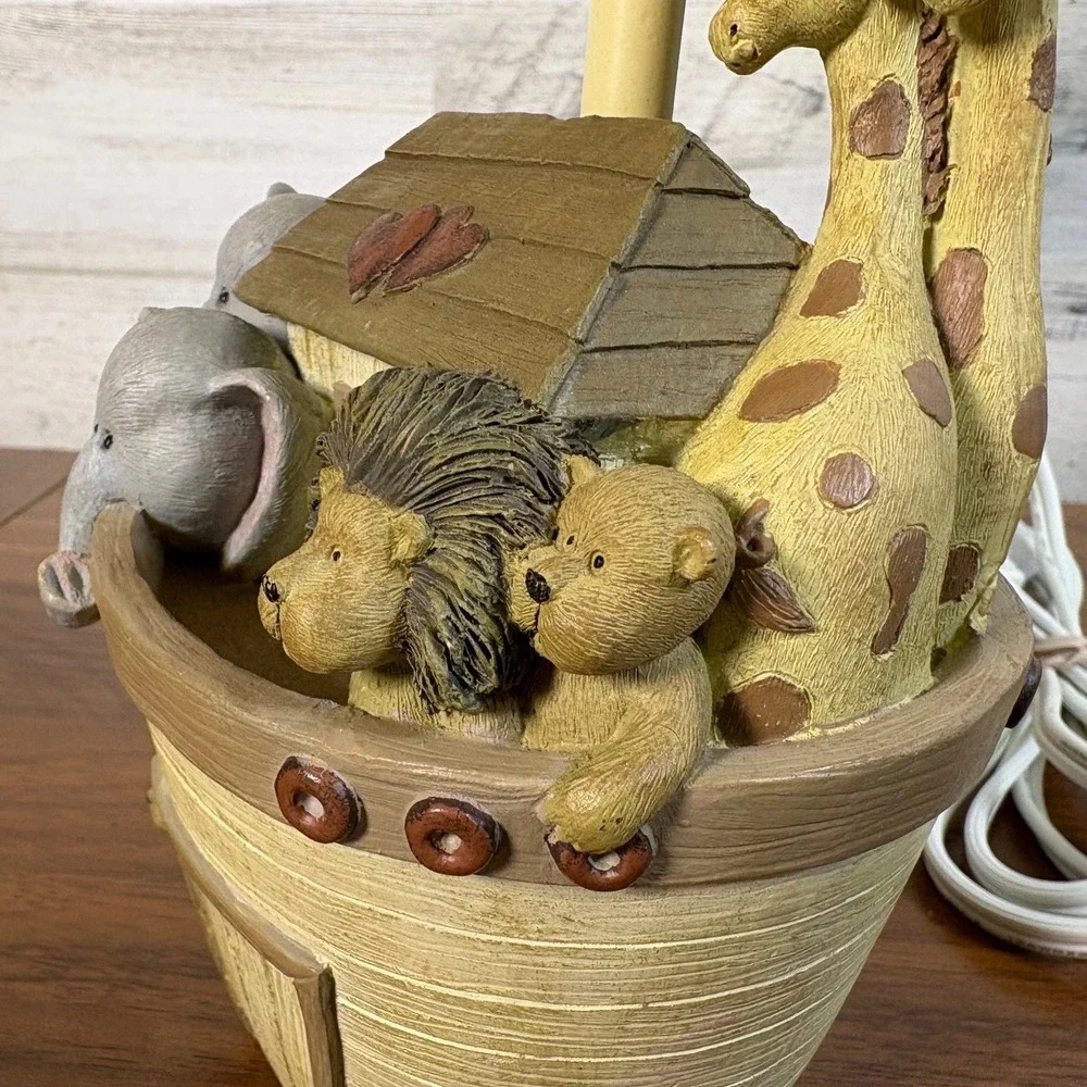 Moses Noah's Ark Nursery Lamp Resin Kids Room Decor 2007  12